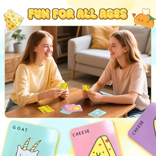 Image of Tickles Taco Cat Goat Cheese Pizza Naughty Party Card Fun Family, Travel & Night Game for Kids & Adults (Ages: 7+ Years, Players: 2-8)