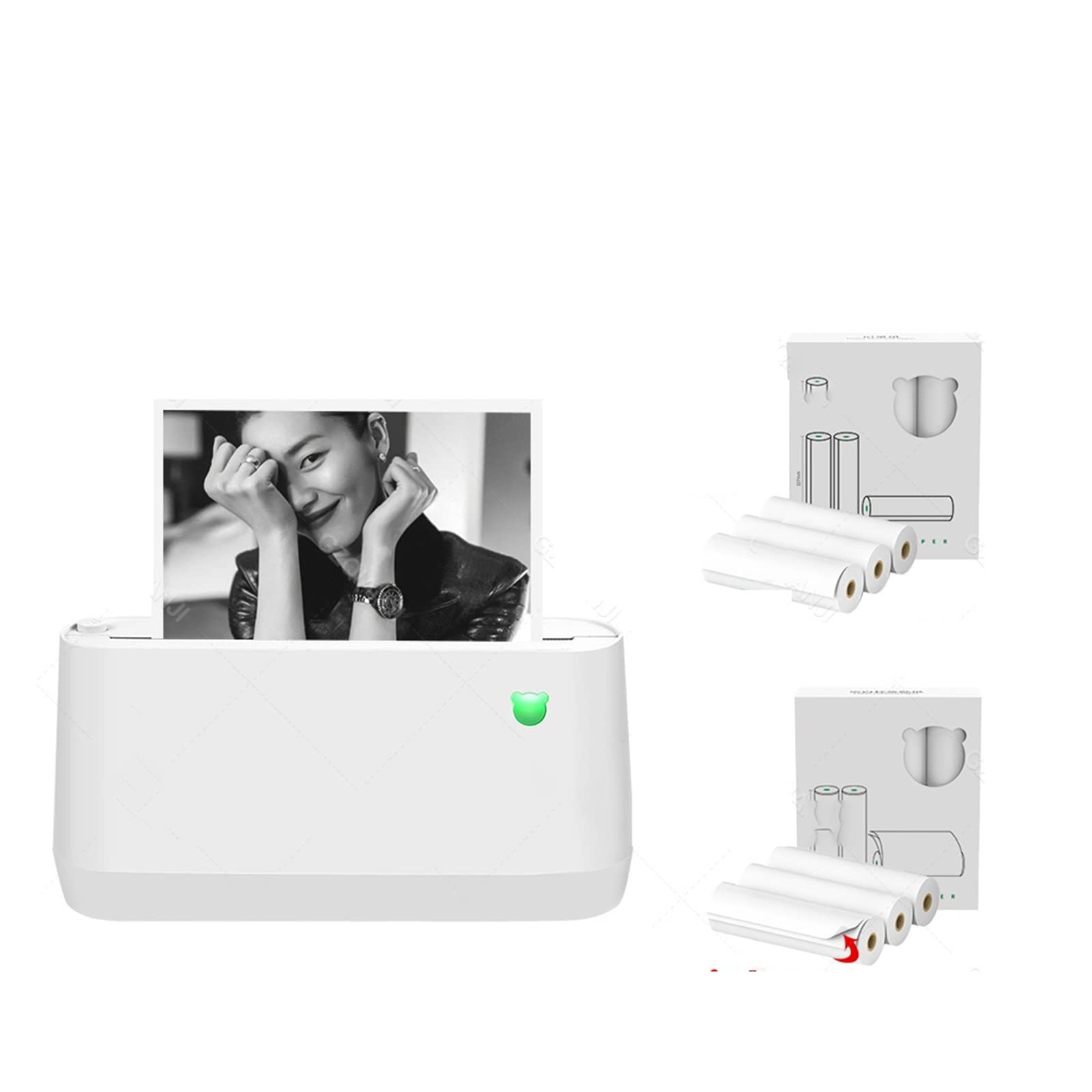 Thermal Photo Printer Pocket Mini Label Receipt Sticker Note Printer(304DPI)
