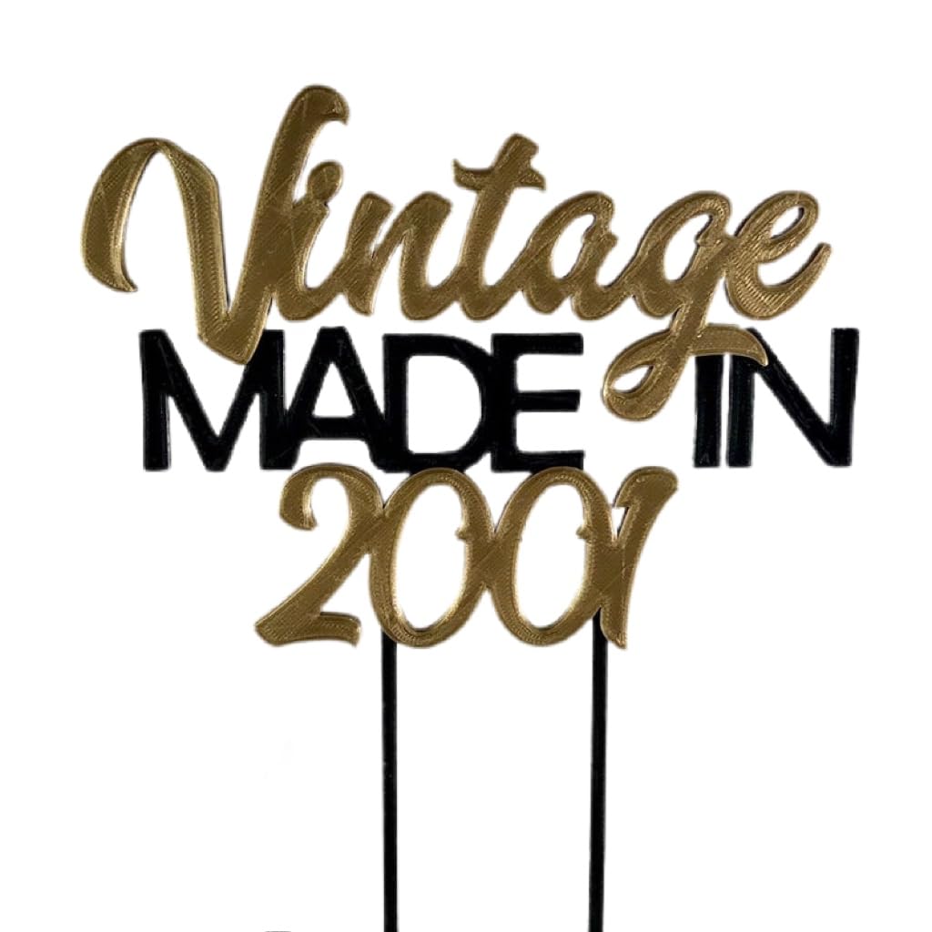 Vintage Made In 1960 - Birthday Cake Topper - 60th/18th/21st/30th/40th/50th/70th
