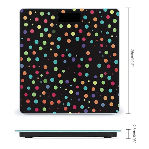 Báscula Digital de Baño con Fondo de Lunares Negros miniatura 2