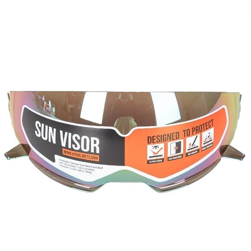 Visière casque MT Streetfighter d'origine écran solaire interne de rechange teinte Colorful