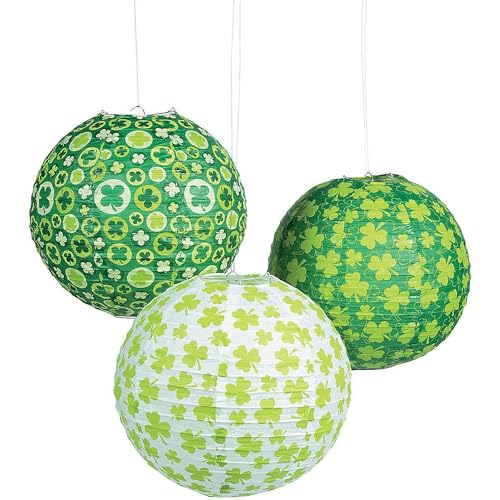 St Patrick's Day Hanging Paper Lantern (set of 6) Party Decor