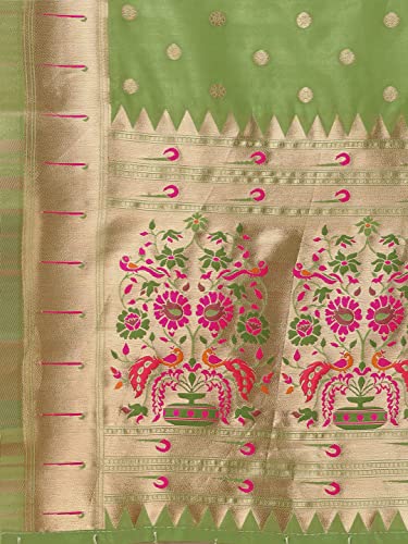 Image of DEVANGI Women's Woven Banarasi Silk Dupatta /Chunni For Women, Floral Print 1 Meter Wide and 2.3 Meter Length Printed Designer Dupatta /Chunni For Girls