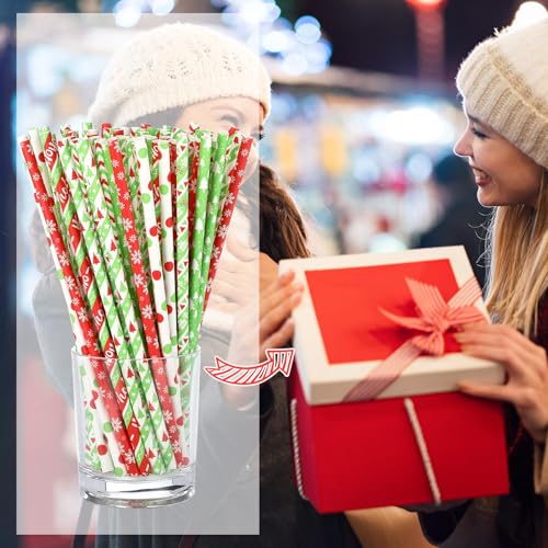Bokon 300 Pitillos de Papel Navideños 19.7 cm miniatura 5