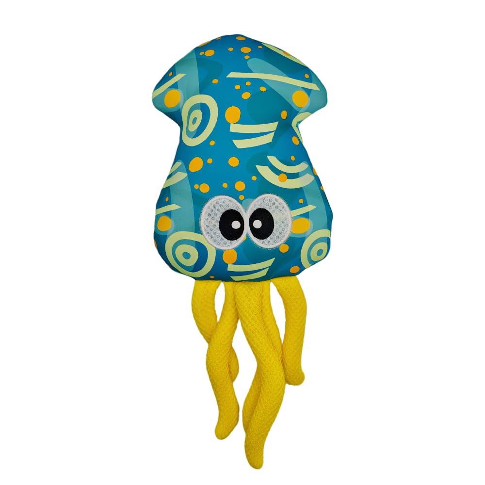 ZUFFI Inkster the Squid – Floating Plush Dog Toy | Quick-Dry, Durable & Safe Water-Play Toy for Small & Medium Dogs