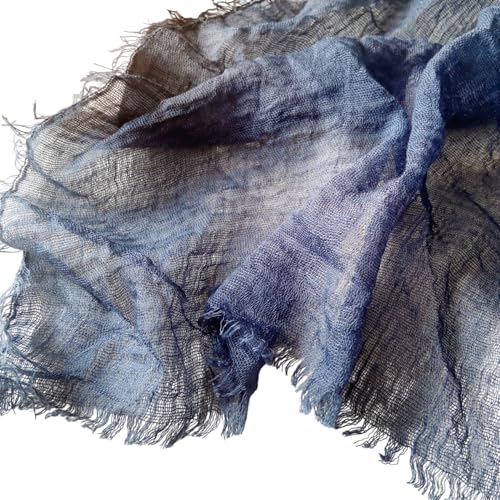 Image of Crinkled PolyCotton Scarf for Women - 180 x 90 cm Stole for Women | PolyCotton Scarf for Summers, Head Cover for Women | Lightweight Scarf for Women | Women Accessory