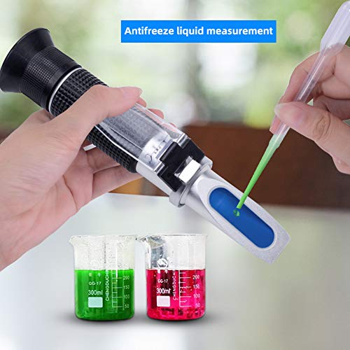 Image of 4-in-1 antifreeze refractometer ethylene glycol, propylene glycol, for automotive cooling fluid, Windshield washer fluid, AdBlue(DEF), automotive and industrial battery fluid measurement