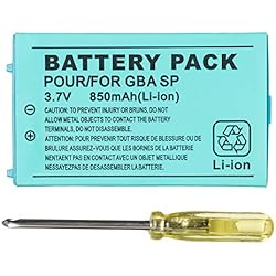 Litio Batery OSTENT 850mAh Recargable Litio-Ion Batería + Equipo Herramienta Paquete Compatible con Nintendo Game Boy Advanced GBA SP Consola