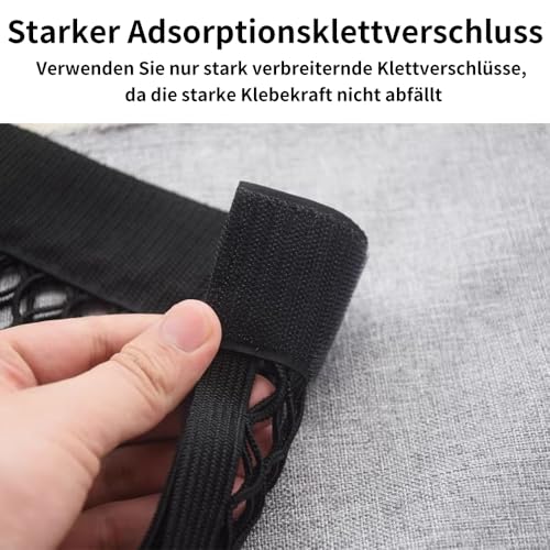 Elastizität Netz, 2 Stück Kofferraum Netztasche Auto, Universal Kofferraumnetz Schutznetz Gepäcknetz Erstreckt Mit Klettverschluss für universal Auto/SUV 40 x 25 cm Schwarz