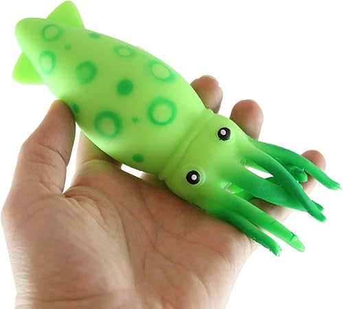 Miniatura 8 de Juego de 2 animales acuáticos – Pelotas antiestrés de calamar y pulpo – Pelotas antiestrés rellenas de Doh – Sensorio, Estrés, Juguete Fidget Super