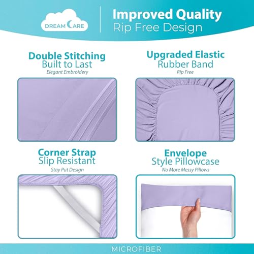 Image of DREAMCARE Full Size Sheets - 6 pcs Breathable Cooling Sheets Full Size Bed