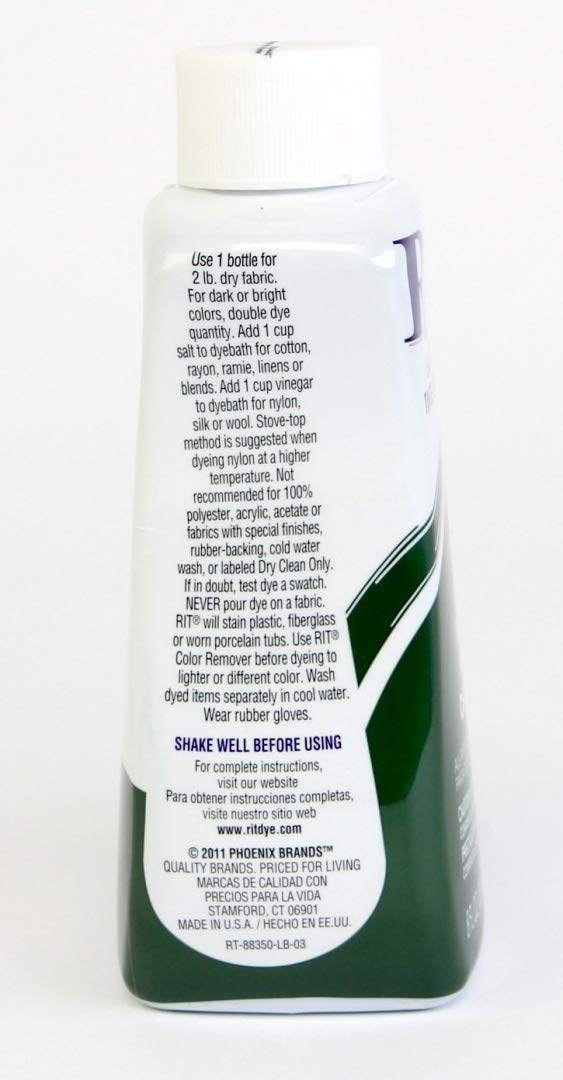 Rit Dye Liquid Dye, 8 fl oz, Dark Green, by Rit Dye