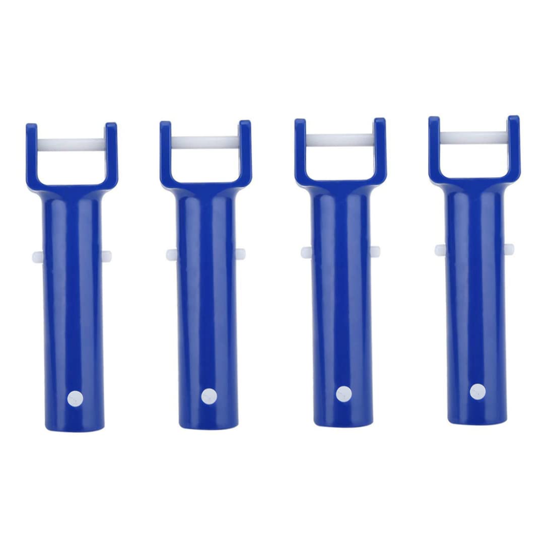 Poignée de tête d'aspirateur de Piscine Bleue 4 pièces avec Clip en V, Accessoire Remplacement
