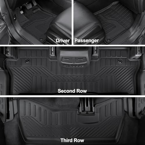 Image of Floor Mats for Honda Pilot 2016-2022 8 Seat (No Elite Models)