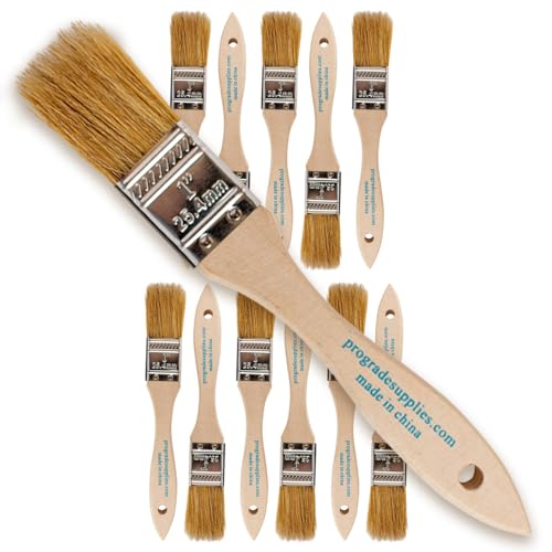 Pro Grade 1" Chip Brushes, Disposable Paint Brushes, for Touch Up, 12 Pack by Pro Grade - Used condition - US$6.18