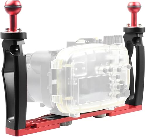 Bandeja de mango estabilizador con disparador de obturador buceo ajustable dual compatible con Go-pro Canon Nikon Sony soporte de carcasa submarina