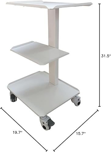 Miniatura 10 de TECHTONGDA Carrito de belleza móvil para salón, carrito rodante de 3 niveles, carrito de esteticista con ruedas, carrito de rodillo de salón,