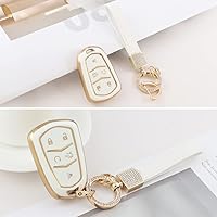 Vista 3 de 1797 Funda para llavero compatible con Cadillac SRX XT4 XT5 XT6 CTS CT6 ATS XTS Accesorios Bling Car Llavero Case Shell Protector 5 Botones Femenino