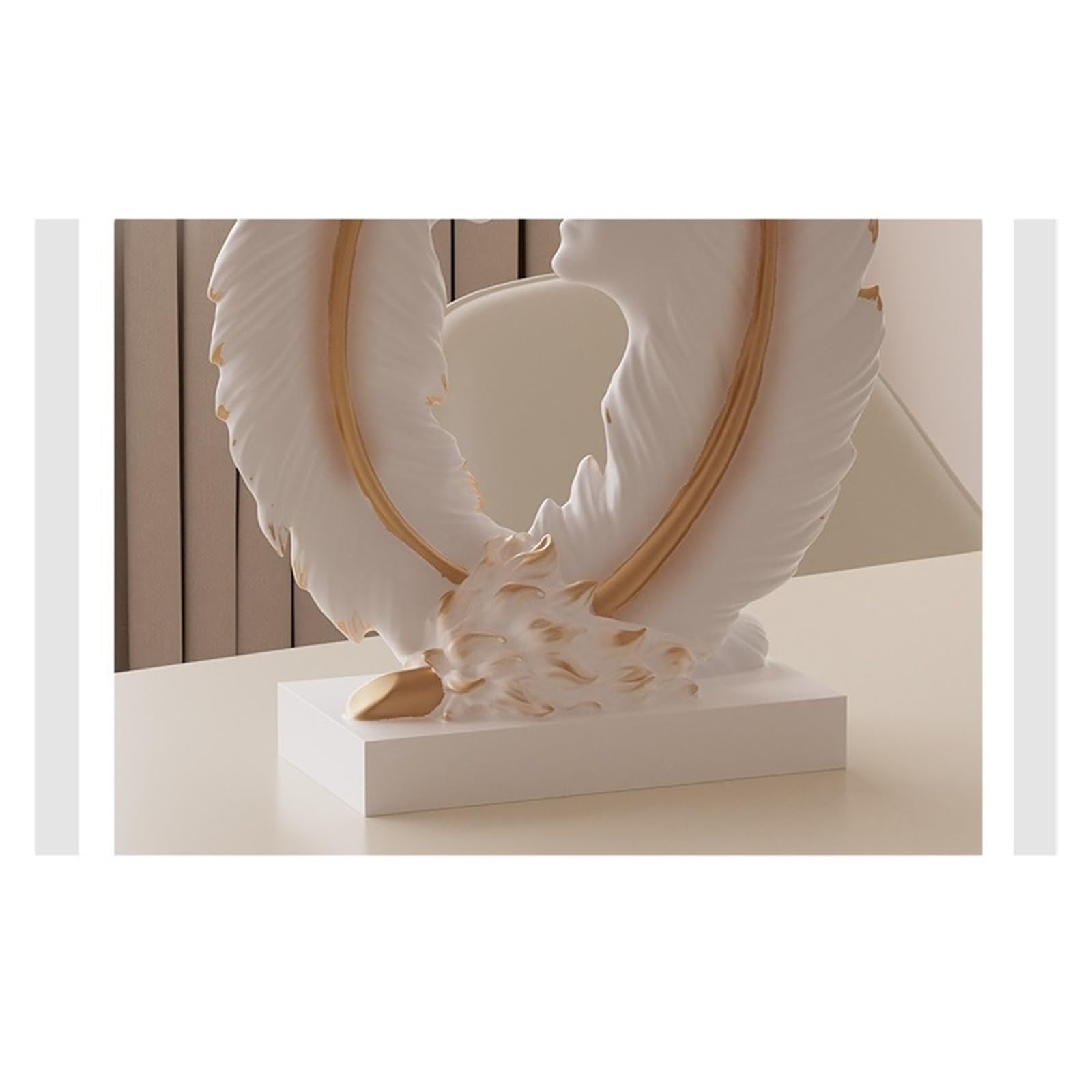 Wohndeko Kreative Federfigur Skulptur Dekoration Wohnzimmer Schlafzimmer abstrakte Kunst Ornamente