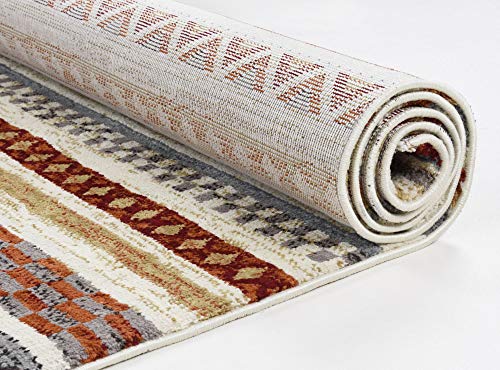 Klassischer Orient Teppich | Gabbeh Style | wie handgeknüpft | super weich und angenehm | 240 x 340 cm; Farbe: Rust… – Bild 7