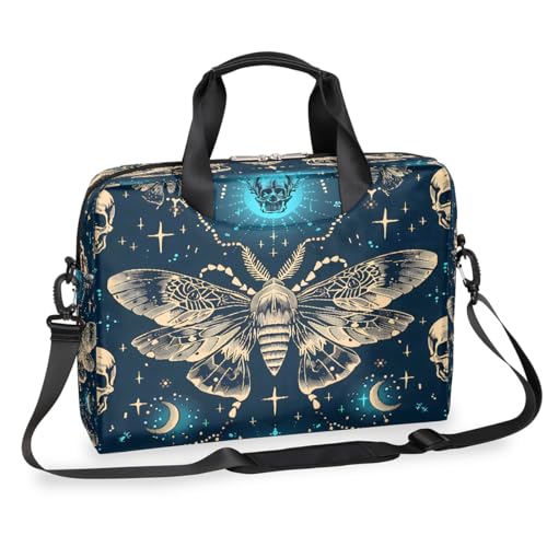 Maletín para portátil diseño retro gótico calavera mariposa miniatura 1