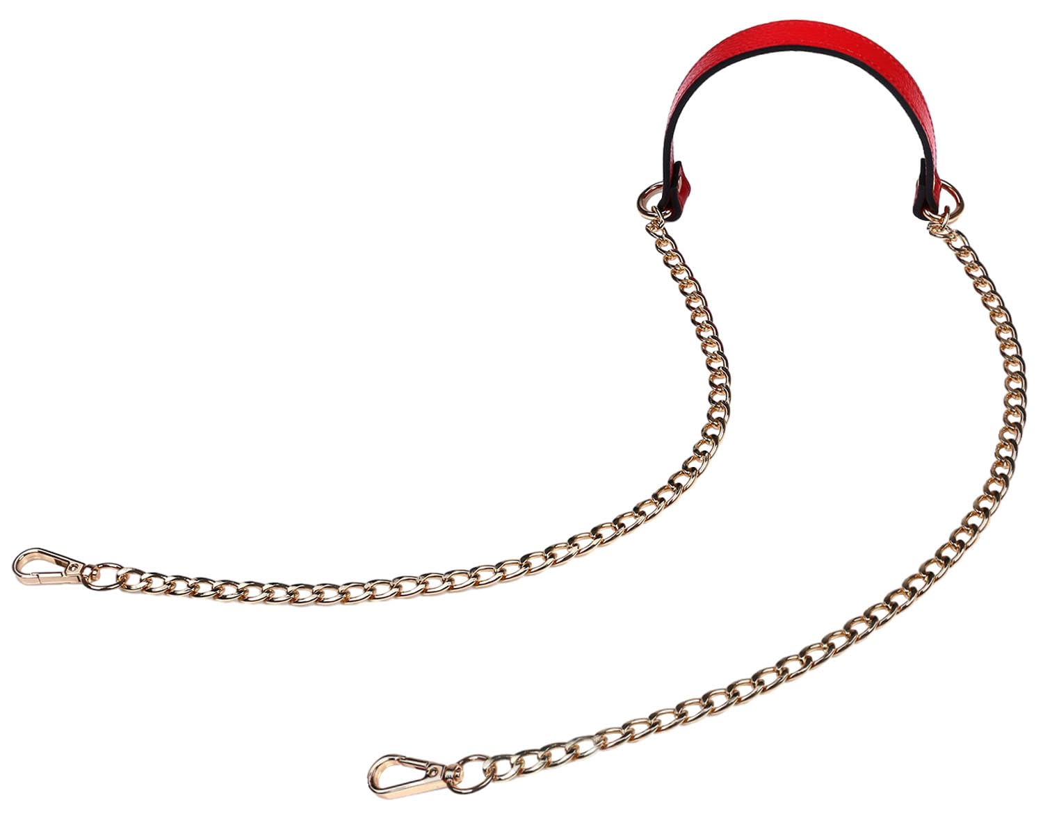 VanEnjoy 12MM Replacement Chain & Genuine Leather Shoulder Crossbody Straps for Handbags Purse Bags(Red)