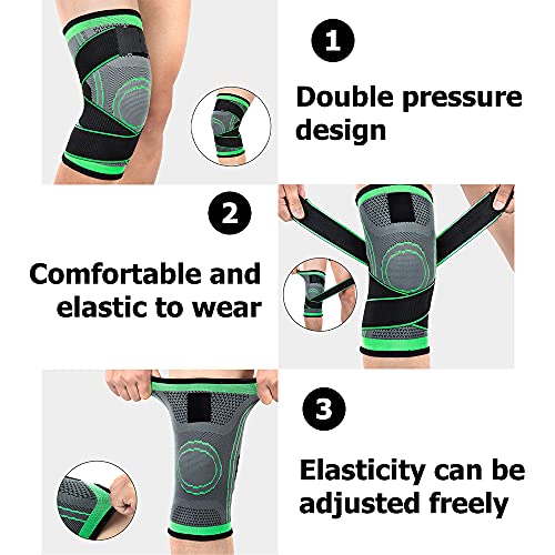Bandage genou arthrite avec maintien élastique et compression