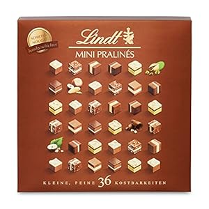 Lindt Mini Pralinés Schicht-Nougat | 165g Pralinen-Schachtel |Feines Mandel-, Haselnuss- und Pistazien-Nougat | Ideales Pralinen-Geschenk