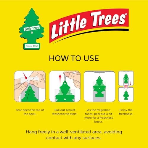 Image of Little Trees Cotton Candy Air Freshener (Pack of 3) | Sweet Fruity Fragrance| Iconic Tree Hanging Design | For Car, Home, Wardrobe etc | Imported from USA