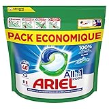 Ariel All-in-1 PODS Lessive Liquide Tablettes/ Capsules 40 Lavages, Alpine, Efficace Sur Les Taches Tenaces Dès Le 1er Lavage, Même À Froid