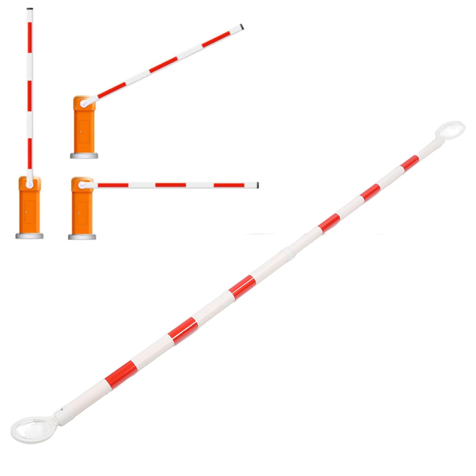 Alomejor Barra de Cono Retráctil Barra de Cono de Tráfico Expandible de Plástico Diseño Reflectante Barrera de Advertencia Ajustable de 37,8 a 70,9 Pulgadas para Estacionamientos Áreas de Eventos de