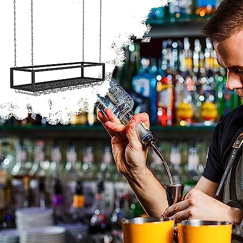 Casier à vin suspendu rétro et support de verre pour plafond - 6