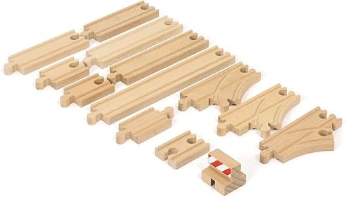 Miniatura 6 de BRIO World - 33394 - Paquete de pistas de tren de madera de 13 piezas para niños a partir de 3 años