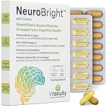 NeuroBright with Turmeric – Brain Supplement : Strong Omega-3 Softgel + High Dose B-Complex, C, D & E Multivitamin with Zinc and Copper All for Memory and Focus -56 caps
