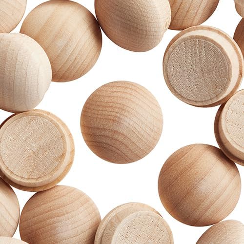 WidgetCo 3/4" Maple Button Top Wood Plugs, Woodworking Plugs, Can Be Sanded, Stained, or Painted (Qty 100)