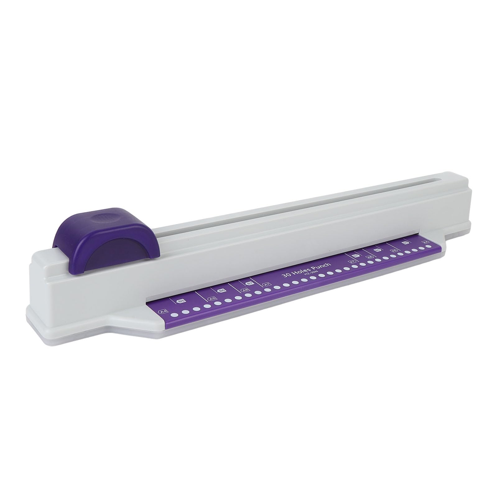 Perforatore A4 da 30 Fori, capacità 6 Fogli, Perforatore a Mano con 4 Dorsi di Rilegatura, Morsetto di Fissaggio Rimovibile per Scrapbooking, Documenti D'ufficio