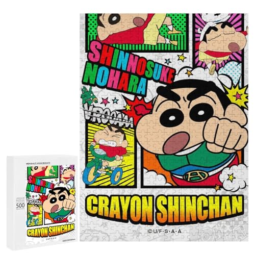 クレヨンしんちゃん パズル ジグソーパズル 木製パズル 家の装飾 誕生日プレゼント贈 子供用知育玩具 親子ゲーム ジグソーパズル フェスティブ ギフト ジグソーパズル 500 PCS