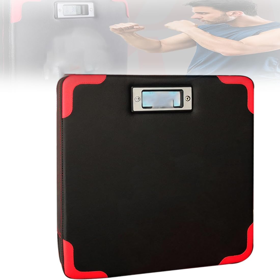 Boxing-Tester, Schlagkraftsensor, Digiteller Kraft- und Geschwindigkeitstracker, Wandmontiert mit Einstellbarer Höhe, Hochwertiges PU, für Erwachsene Kinder Boxen Karate Taekwondo Fitness