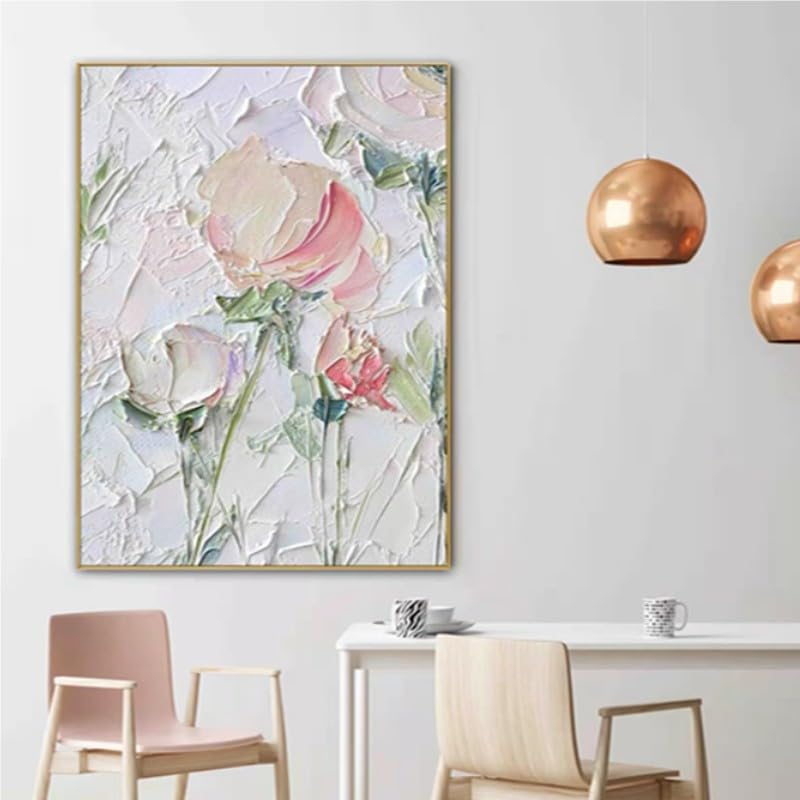 Œuvre d'art décorative moderne toile florale abstraite salon - 2