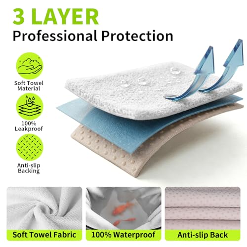 Image of Leader Accessories Waterproof Car Towel One Front Seat Cover White Machine Washable for Athletes Running Swimming Boxing Workout Outdoor Sports | Universal Non-Slip, Fits Car Truck SUV, Machine Washable, For Dog & Kid, Pets, Yoga, Gym, Beach, Swimming, Outdoor Sports