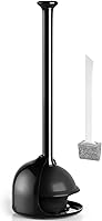 Denvlex Heavy Duty Toilet Plunger with Holder - Black 18.8" Dual-Mode Unclogger for Toilets, Sinks, Showers & Bathroom Clogs