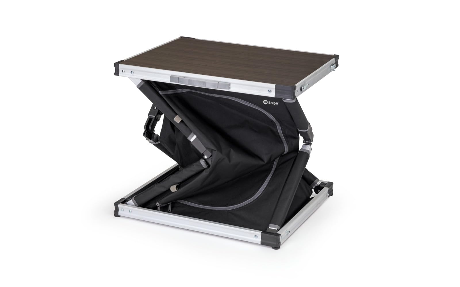 Kofferbox faltbar für Camping & Outdoor – Stabile Aluminium-Aufbewahrungsbox mit 3 Fächern, Tragetasche inkl., Belastbar bis 30 kg, Leichte Camping Aufbewahrungslösung für Reisen und Garten