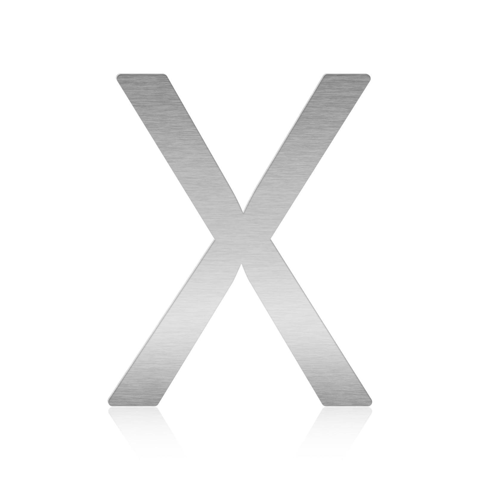 4 Inch Metal Letters, Silver Stainless Steel House Address Mailbox Numbers, Perfect for Home Address Plaques, Door Signs, Office Labels, Custom DIY Crafts Homemade Projects, and Modern Decor(Letter X)