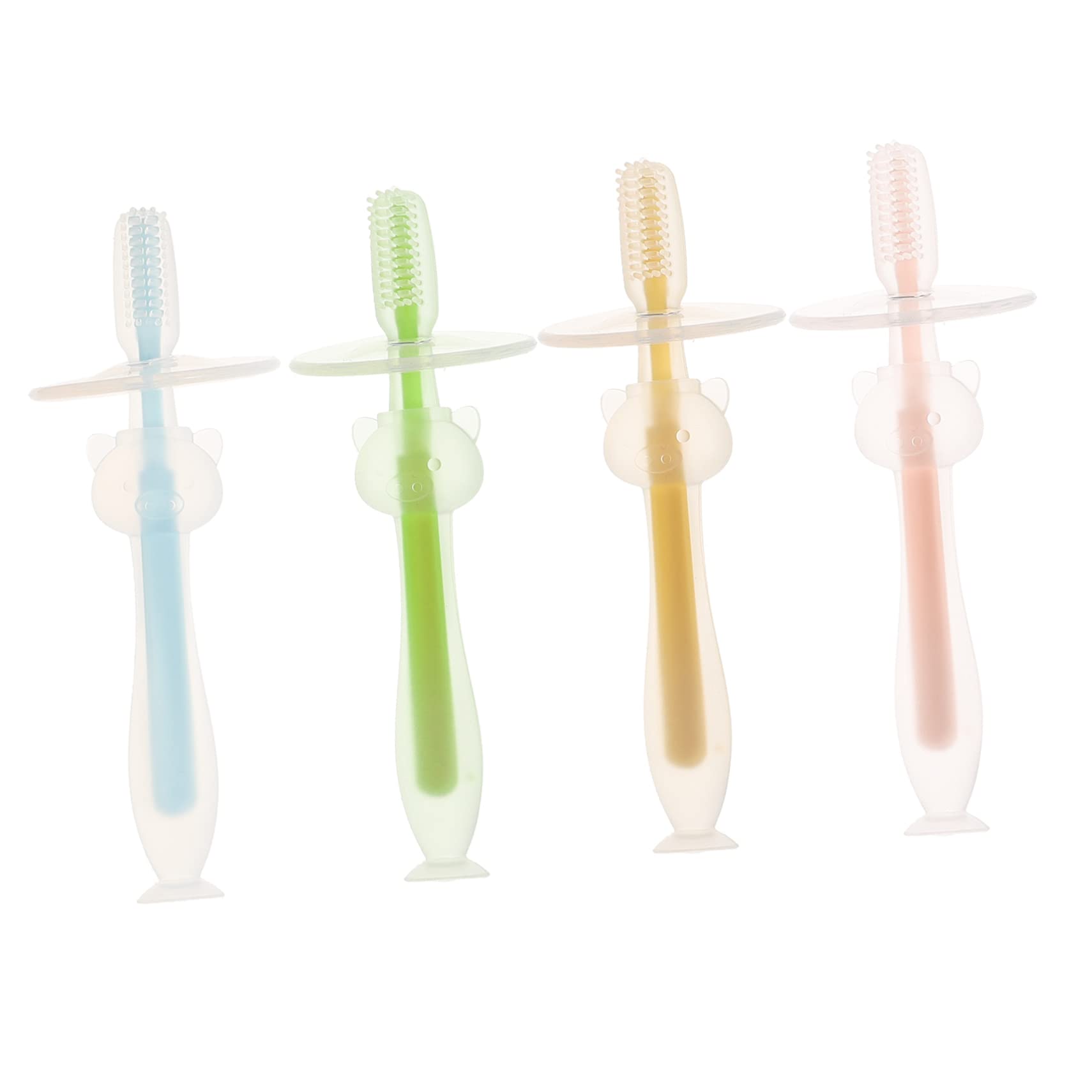 POPETPOP Spazzolino Manuale 16 Pz Spazzolino Da Denti Per Bambini Spazzolino Per Morbidi Spazzolino Da Denti in Silicone Per Bambini Deflettore Bambino Gel Di Silice Pelliccia Soffice