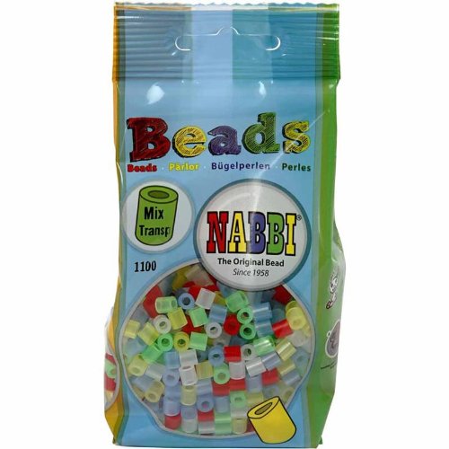 Nabbi Melting Beads ~Ø 5 x H 5 mm 1.100 pcs. Mix Transparent, 1100-Piece
