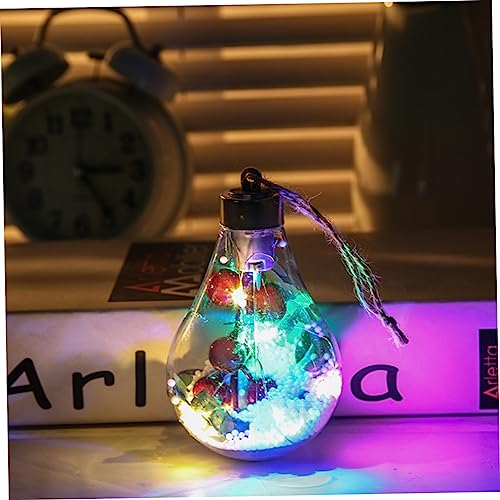 ABOOFAN 3 Pçs Pendurado Bugiganga Transparente Bola Preenchível Miniture Decoração Em Miniatura Papa
