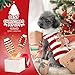 SKXEO Weihnachten Hund Pullover Kostüm, Neujahr Haustier Kostüm warm Winter Pullover gestrickt Weihnachten Haustier Kleidung für Welpen Katze Hunde (Gestreifter Lebkuchenmann-Pullover, S)