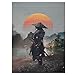 DGJL Samurai giapponese Sunset Art Puzzle 1000 pezzi puzzle per divertimento famiglia puzzle per adulti adolescenti giochi per bambini giocattoli regalo decorazione domestica