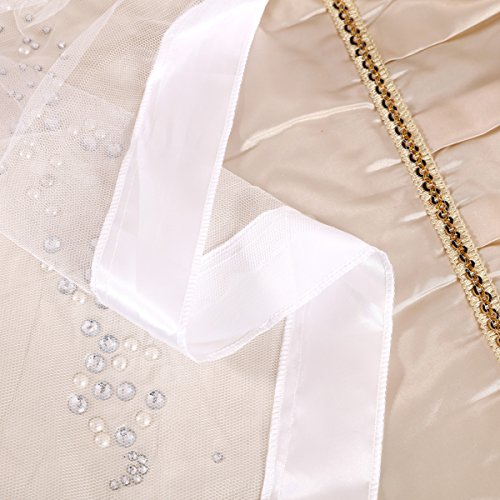 Mengersi Princess 4 Corners Post Bed Curtain Canopy Mosquito Net Princess Canopies (White, Full) #TOP6