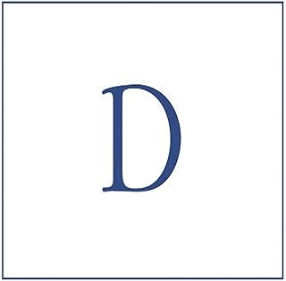 Caspari Navy Embossed Initials Boxed Note Cards in Letter D, 8 Cards & Envelopes